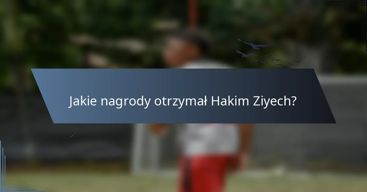 Jakie nagrody otrzymał Hakim Ziyech?